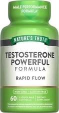 Testosterone Booster | 60 Softgels | Powerful Formula | by Nature's Truth