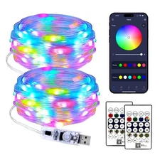 Smart RGB + IC LED Dream Color Fairy Lights - 5 Volt USB - Bluetooth - Music ...