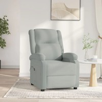 Vidaxl Relaxsessel Elektrisch Hellgrau Samt Neu