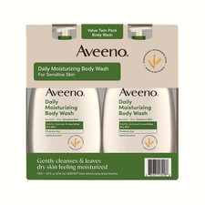 Aveeno Daily Moisturizing Body Wash, Lightly Scented, 2 pk./33 fl. oz.