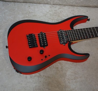 NEW! Jackson Pro Plus Series DK Modern MDK7 HT guitar Satin Red w/ Black bevels