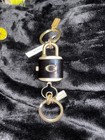 NWT Coach Black And Gold Lock And Key Keychain. Separates Into Two Parts.