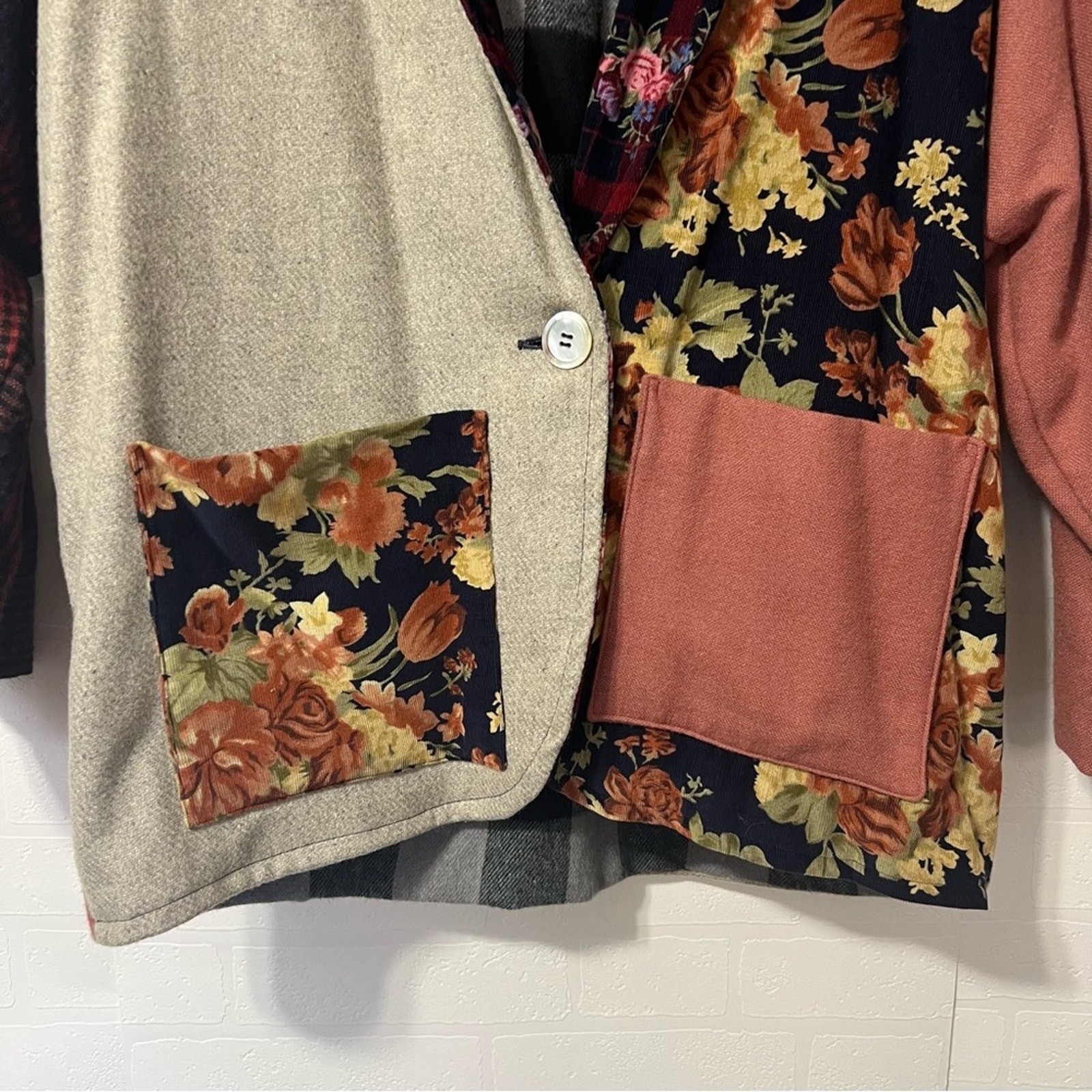 Unique Mixed Media Upcycled Patchwork Whimsical C… - image 3