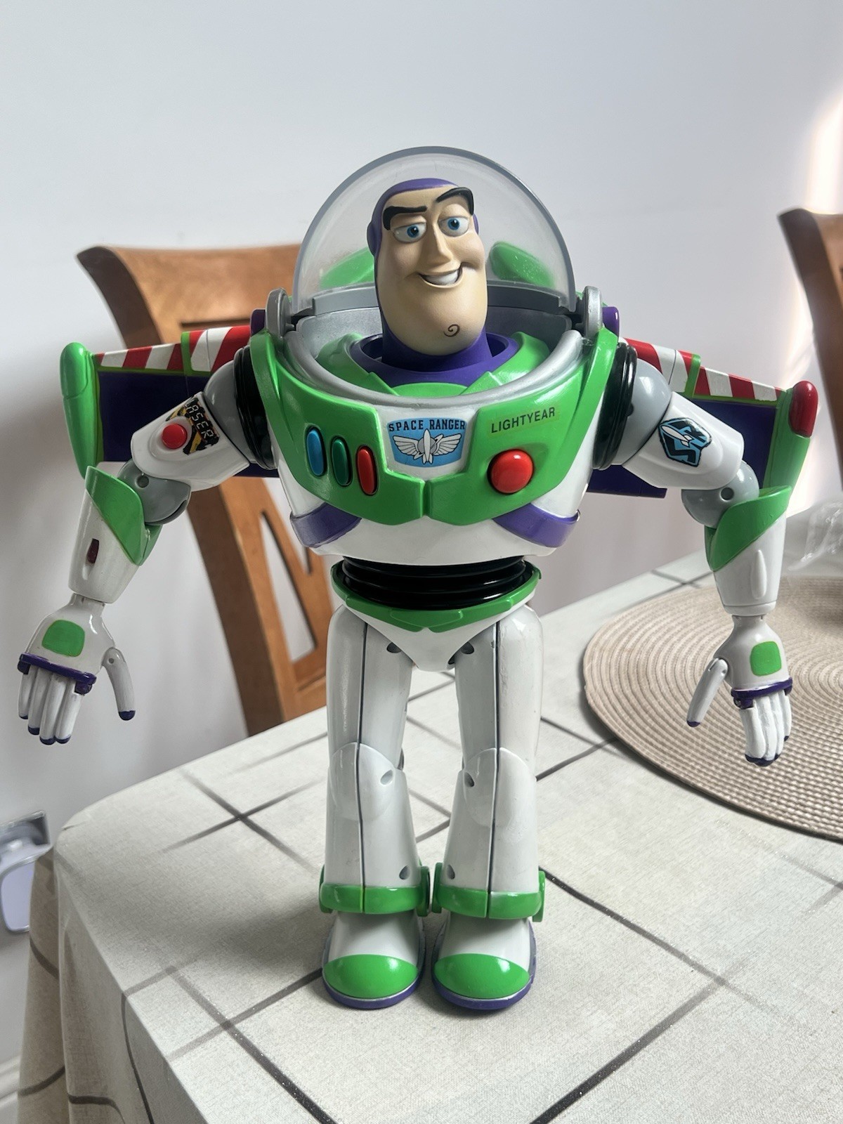 Toy Story Pixar Custom Repaint Buzz Lightyear Disney Thinkway Action Figure