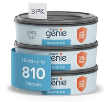 Diaper Genie Refill Bags 270 Count, 4 Pack, Clean Laundry Scent