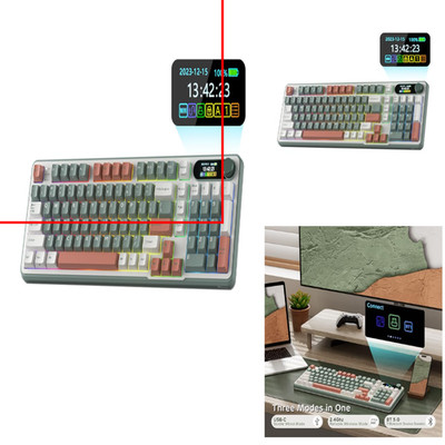 RK ROYAL KLUDGE S98 Mechanische Tastatur mit Smart Display und Hot-Swap
