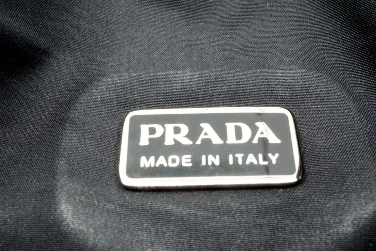 Prada Mini Waist Pouch Belt Body Bag Red Line Sports Unisex Nylon Black *Wqo717 thumbnail 9