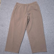 Skims Heavy Fleece Straight Leg Pants Womens XL Brown Truffle Sweatpants
