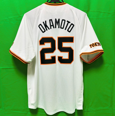 Men Women Okamoto #25 Tokyo Baseball Jersey Black White Gray Sewn Custom Name