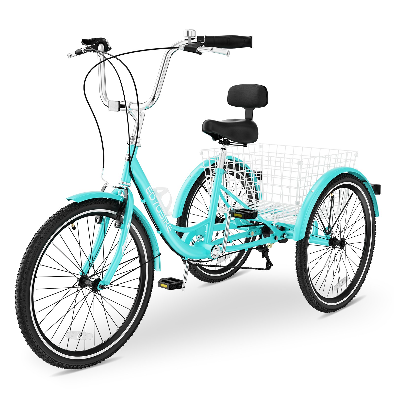SLSY 20 inch Adult Trikes 3 Wheel Bikes w/Basket for Seniors, Adults, Women, Men