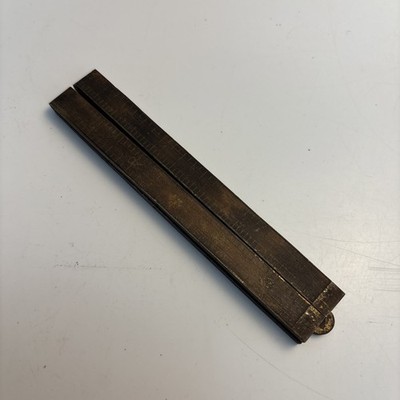 Vintage C S Company Model 62 Folding Rule Wood Brass 24 Inch USA