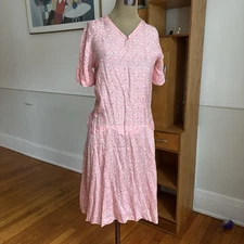 Vintage 1930s 40s Pink Sheer Dress As Is Worn Flaws Holes Rips Mini Silk?