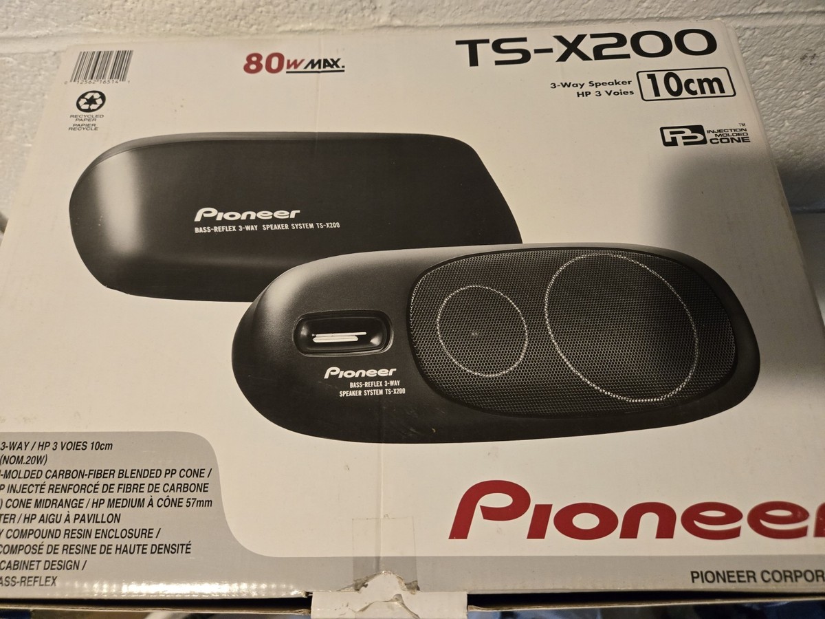 Pioneer TS-X200 10cm 3 Way Speakers Bass Reflex 80w New InOpen Box