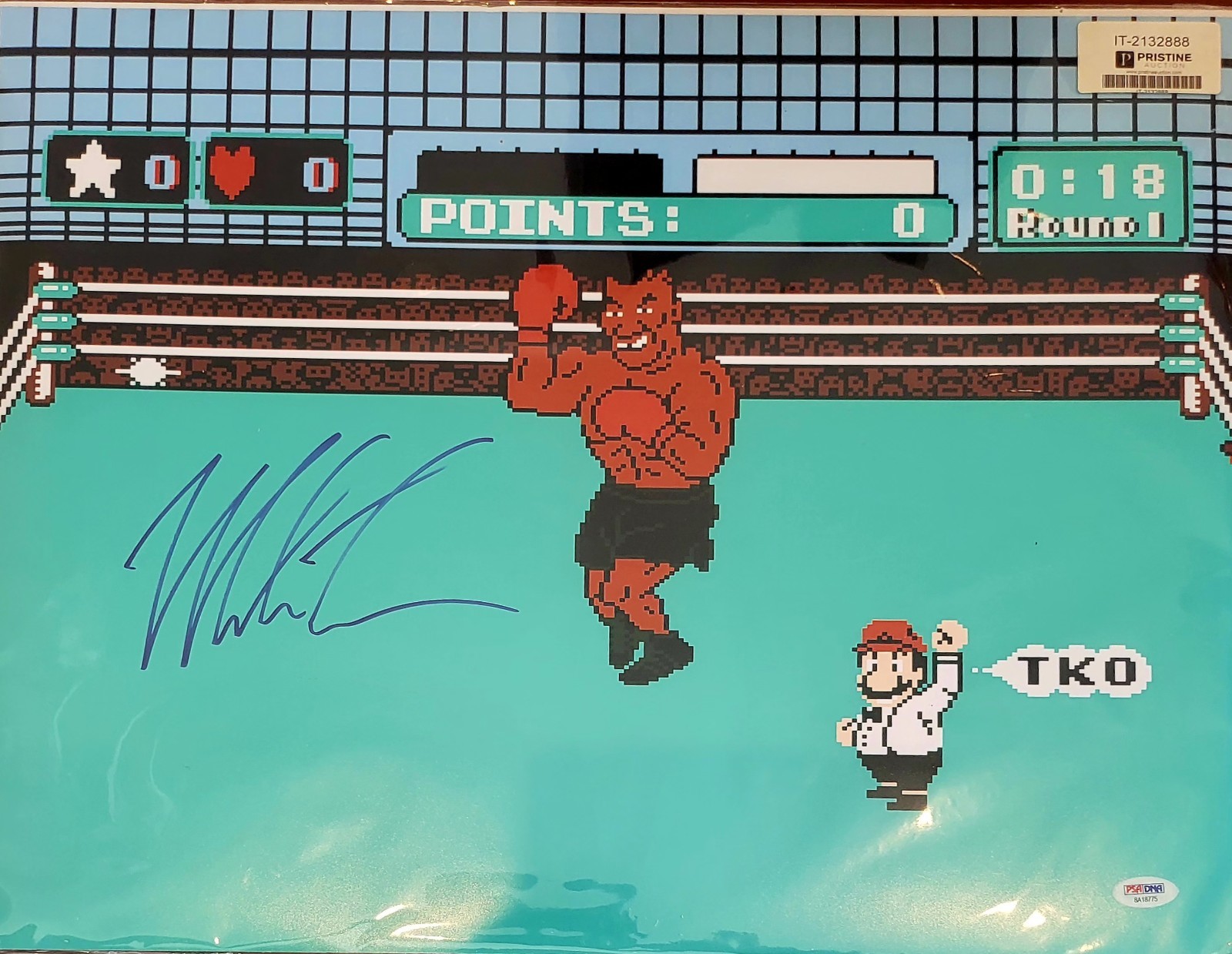 Mike Tyson Signed Boxing Photo, PSA/DNA COA Cert #8A18775, Original 16" x 20"