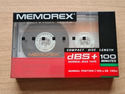 1x Memorex dBS+ 100 Type I Audio Kassette Cassette, 1997, OVP, sealed, very rare