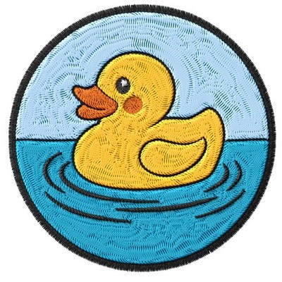 Duck Iron on Patch Embroidered