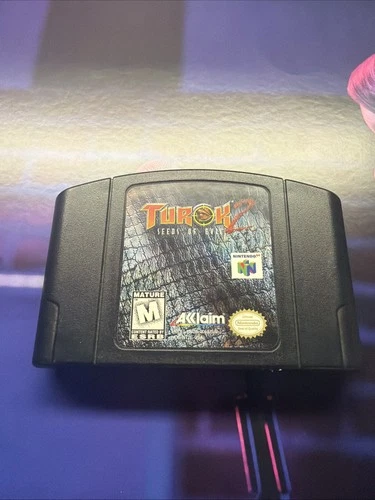 Turok 2: Seeds of Evil Black Nintendo 64 N64 Authentic Cart Only Tested Works