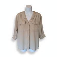 Oscar De La Renta Collared Button Up Shirt Women's Vtg Sz 6