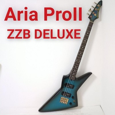 Electric Bass Guitar Aria Pro II ZZB Deluxe Explorer Blue Burst | eBay