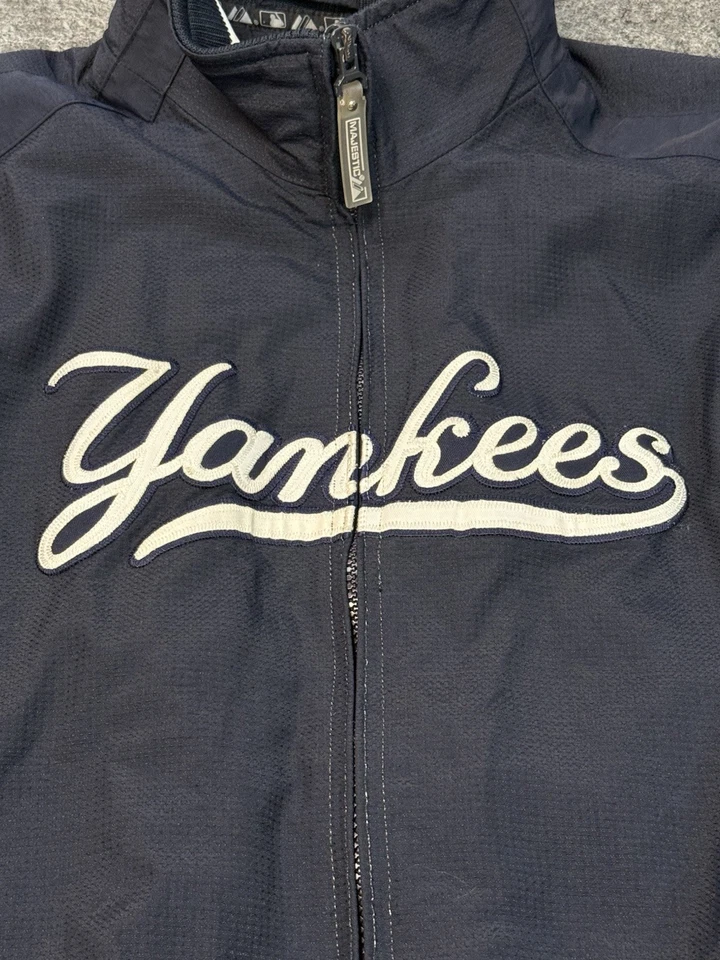 Chaqueta cortavientos vintage años 90 para hombre L New York Yankees MLB cremallera completa forrada Foto 4 de 4