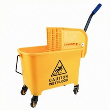Mop Wringer Pail Cart Floor Warning Graphic Mop Pail Cart Plastic