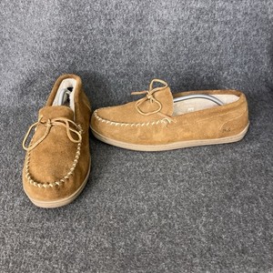 My Pillow Mens Slippers Size 12 Brown Suede Faux Fur Lined Moccasin MyPillow | MyPillow Men main image 3