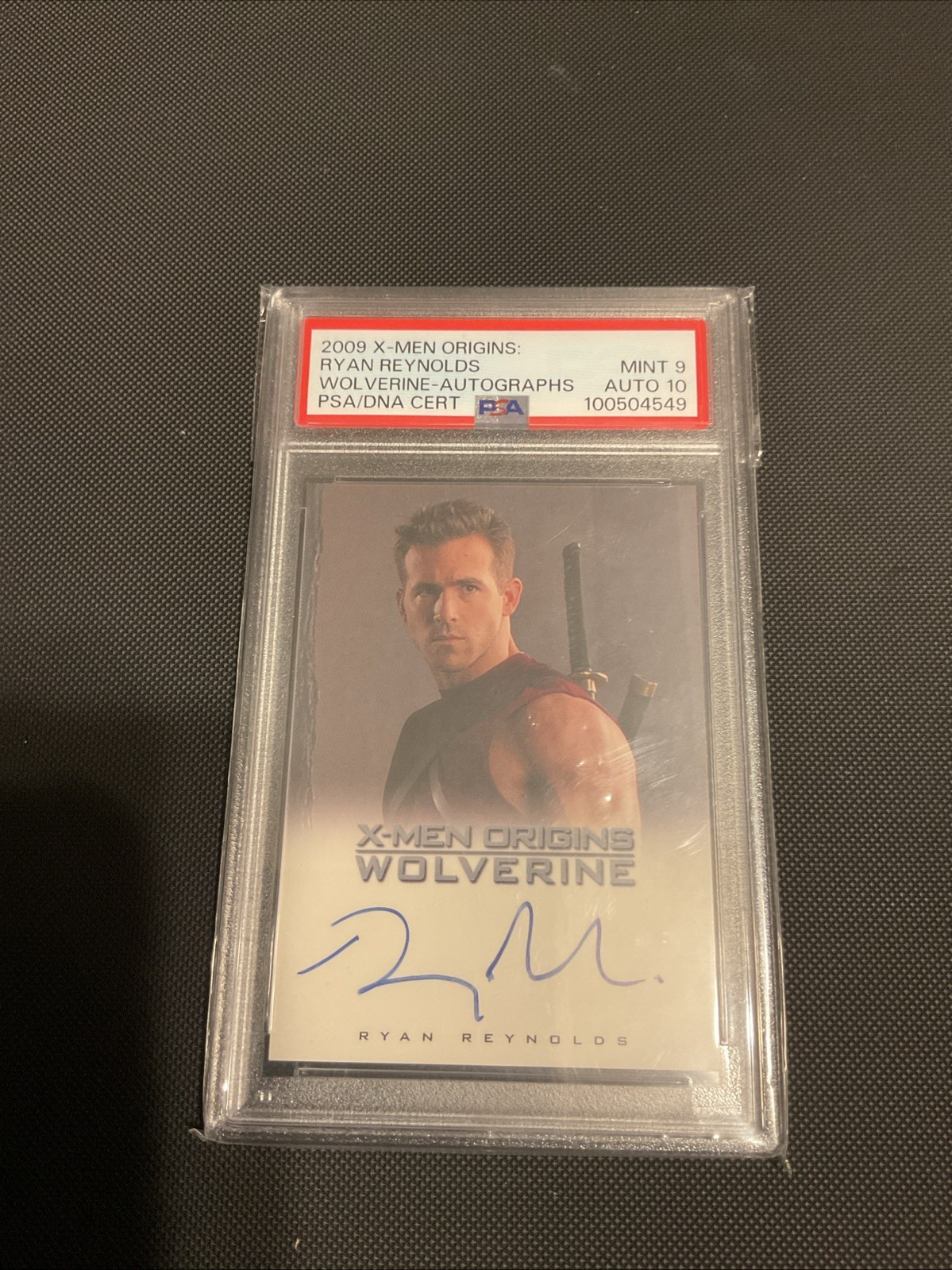 2009 X-men Origins: Wolverine Ryan Reynolds Wade Wilson Auto Psa 9 Auto 10