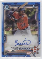 2021 Bowman Sapphire Chrome Prospects Luis Santana #BSPA-LS Auto 0b6b