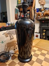 Lampada da tavolo scrivania vintage anni 80 Ikea alta 48 cm ceramica nera tipo B716