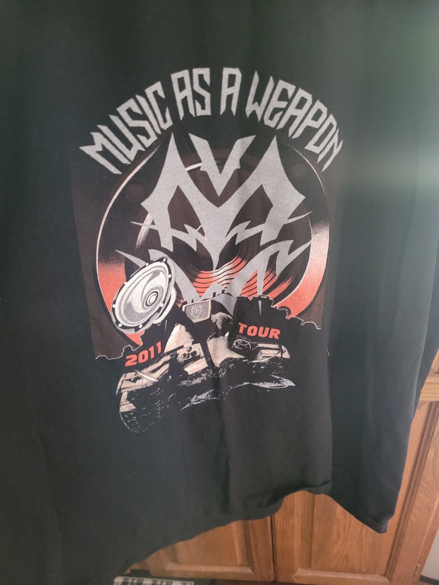 2011 Music As A Weapon Concert Tshirt. Sz 2x. Disturbed, Korn, Sevendust.