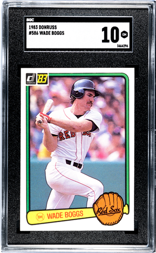 1983 Donruss Wade Boggs Rookie RC #586 SGC 10 Red Sox/New York Yankees HOF
