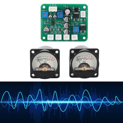 VU Meter Panel Kit 2x Warm Color Backlight Power Amplifier VU Meter With Driv CB