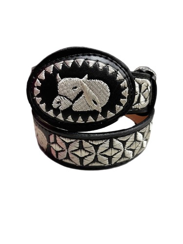 Kids AUTHENTIC MEXICAN WESTERN cinto piteado Hand-braided Belt Cebu Head - Picture 9 of 9