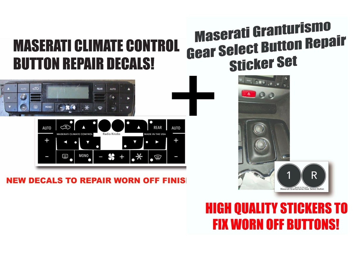 Maserati Gear Selection Plus Climate Control Black Button Repair