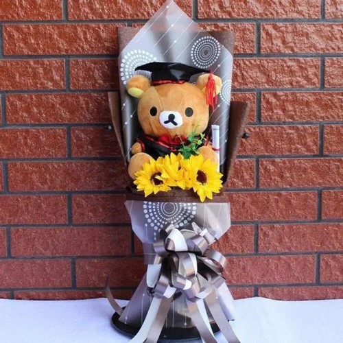 Sanrio Bouquet Cartoon Cinnamoroll Melody Kuromi With Graduation Hats Handmade C - Picture 40 of 41