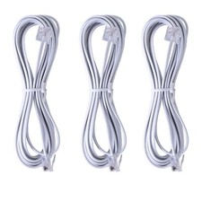 3Pack RJ11 Cable Phone Cord for Landline 10ft Telephone Cord Phone Line Cord ...