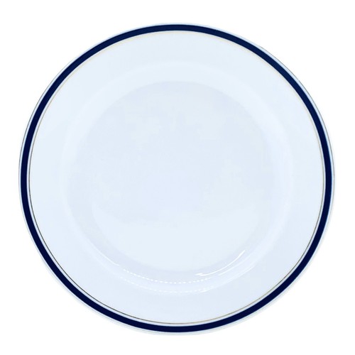 Antique Bernardaud Limoges France BER652 White Cobalt Blue Porcelain Salad Plate - Picture 2 of 7