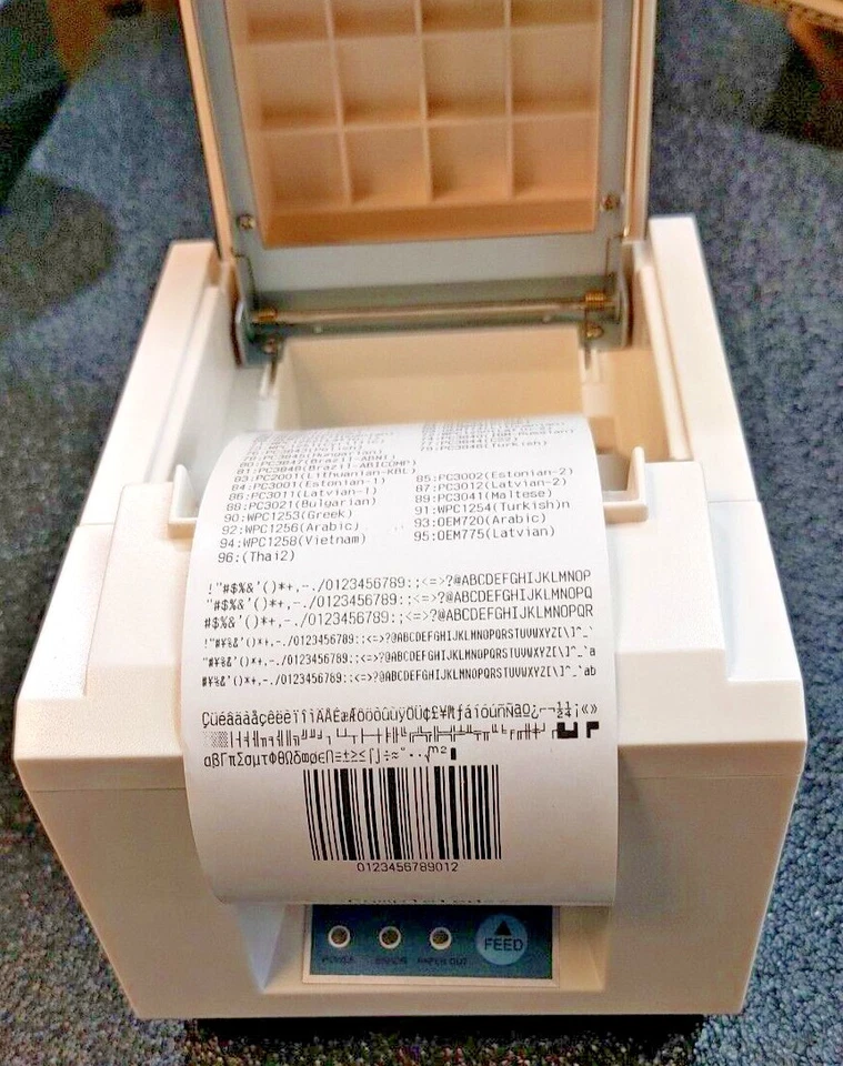 Thermal Ticket Printer POS 80mm  Auto Cutter Receipt  P8250 WHITE - Image 3 of 4
