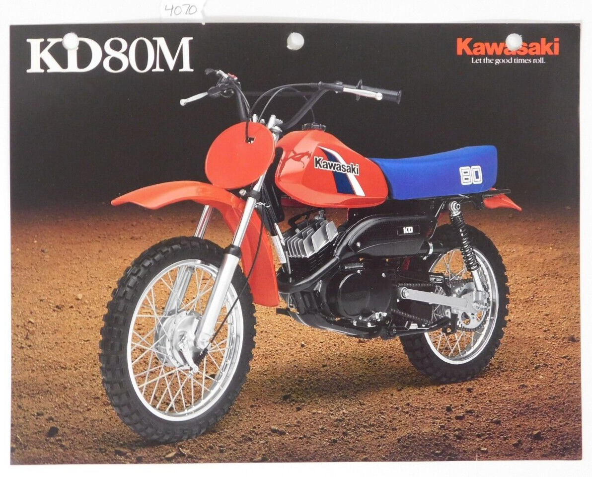 1986 Kawasaki KD 80 M KD80M Factory Dealer Sales Brochure Paper OEM