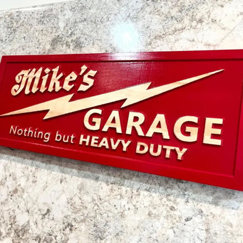 Workshop Sign Man Cave Tool Shop Red Milwaukee Garage Gift for Dad Fathers Day - Picture 3 of 11