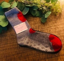 Kate Spade New York Women One Size Black & Gray Home Grip  Fuzzy Socks