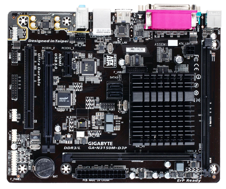 FOR GIGABYTE GA-N3150M-D3P DDR3 8G VGA+DVI-D Socket 478 Motherbroad Test ok - Image 2 of 4
