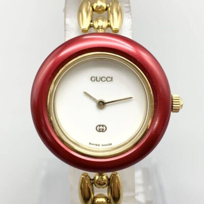 GUCCI Change Bezel Watch Quartz 6 Colors Gold Colors in Box