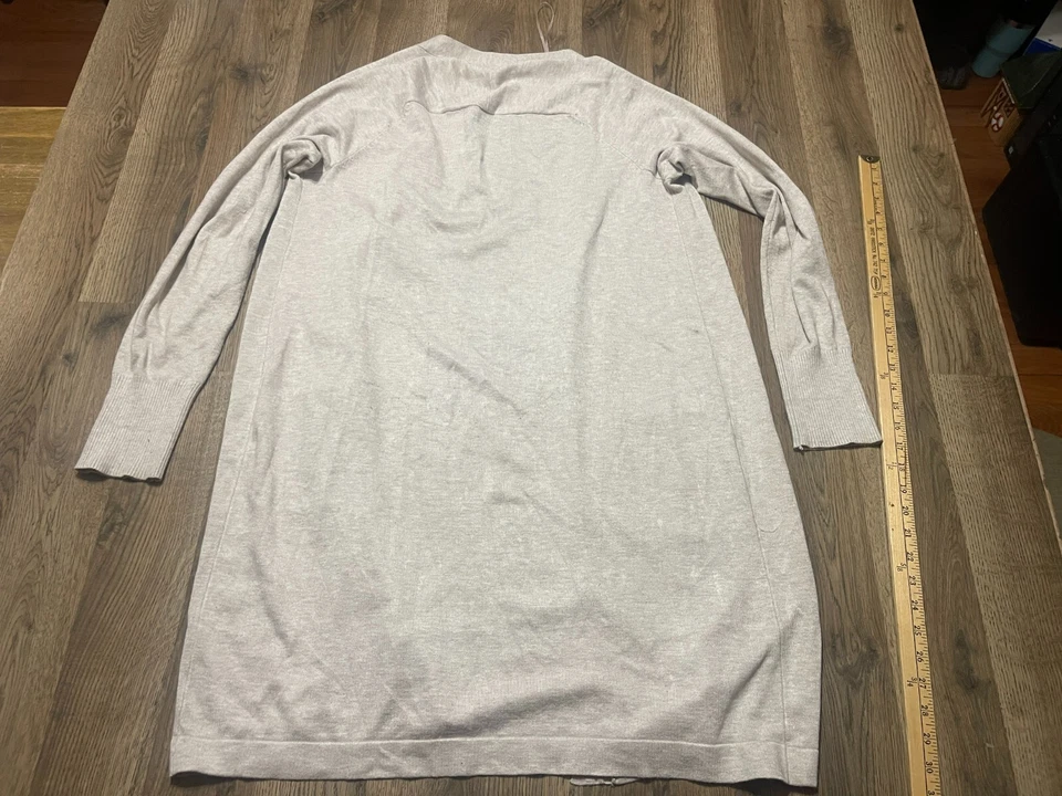 Verve Ami Sweater, Women's Size XL, Tan, Long Open Cardigan w/ Pockets - Image 2 of 4