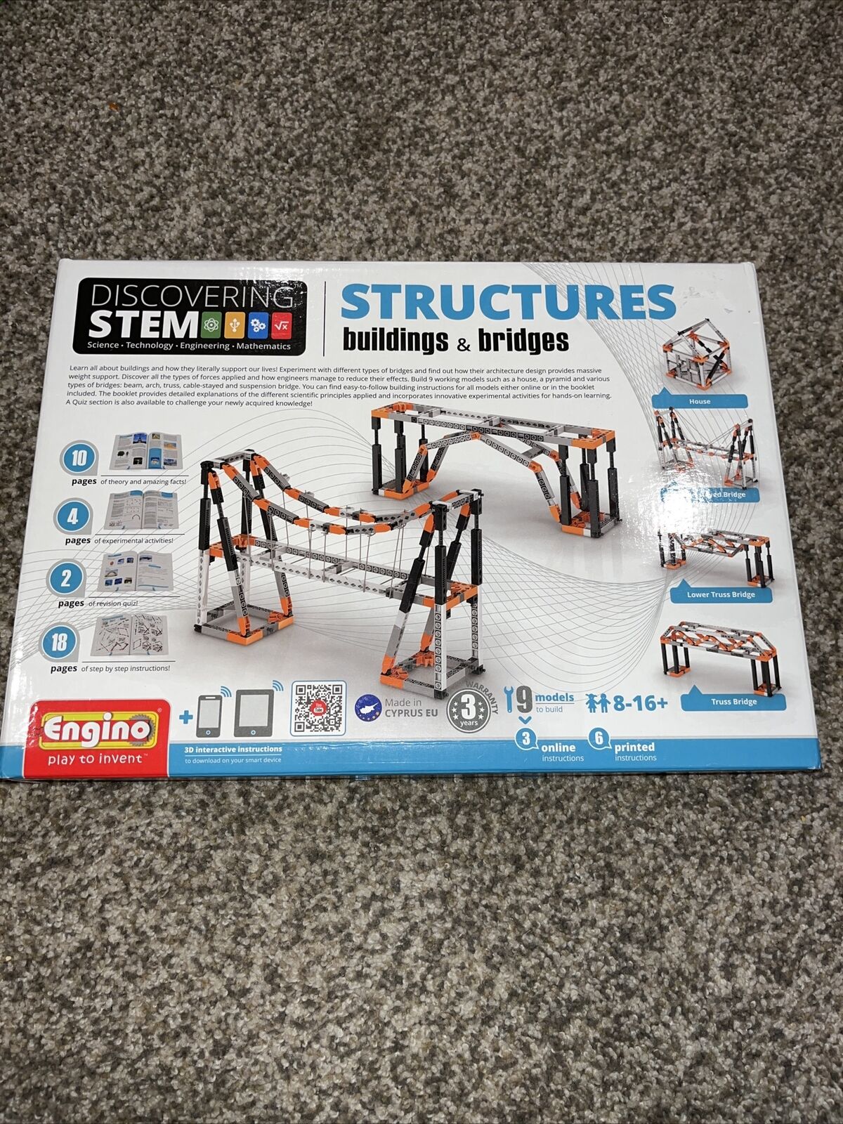 Engino Discovering STEM Structures Constructions & Bridges Construction Kit New