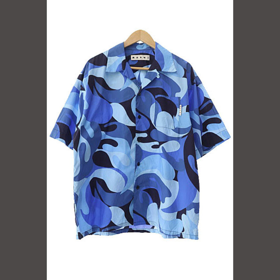 Marni 23SS MULTI COLOR OPEN COLLER S SHIRT MULTI-COLOR COLLAR 