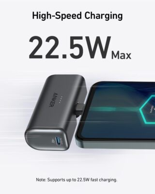 Anker Nano Power Bank 5000mAh Built-in USB-C Connector 22.5W