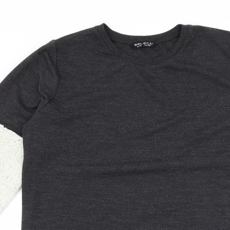 Select Womens Grey Colourblock Polyester Blend Sw… - image 4