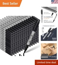 500 Pack Permanent Markers Bulk Black Permanent Marker Set Fine Point Marker ...