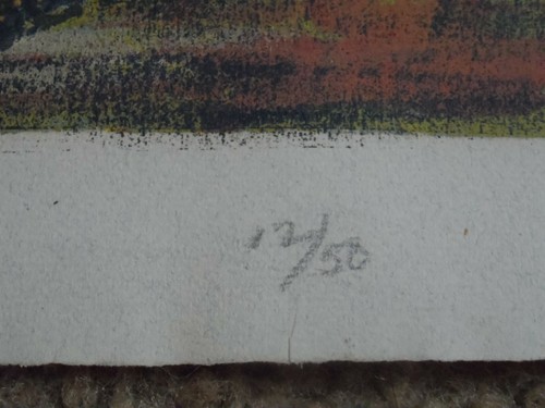 MARIE MACPHERSON SIGNED SILKSCREEN PAINTING OF PEOPLE TITLED "SPRING PHANTASY" - Imagen 9 de 12